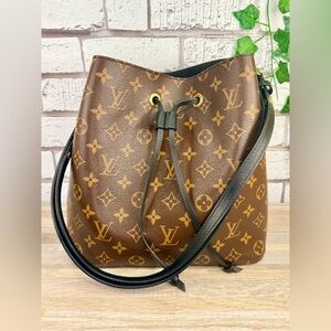 Louis Vuitton Neo Noe MM - Macassar (Monogram/Black) - Excellent Condition